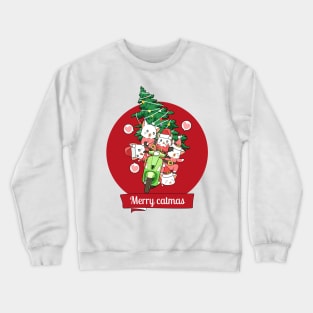 Christmas cat hoddie Crewneck Sweatshirt